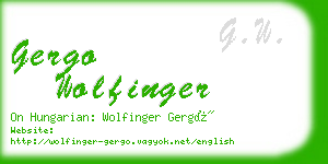 gergo wolfinger business card